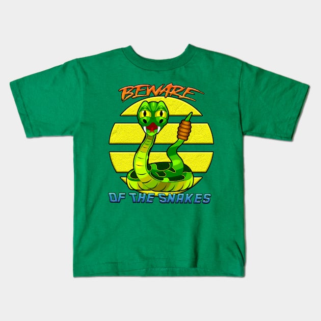 Beware of the snakes Kids T-Shirt by By Diane Maclaine